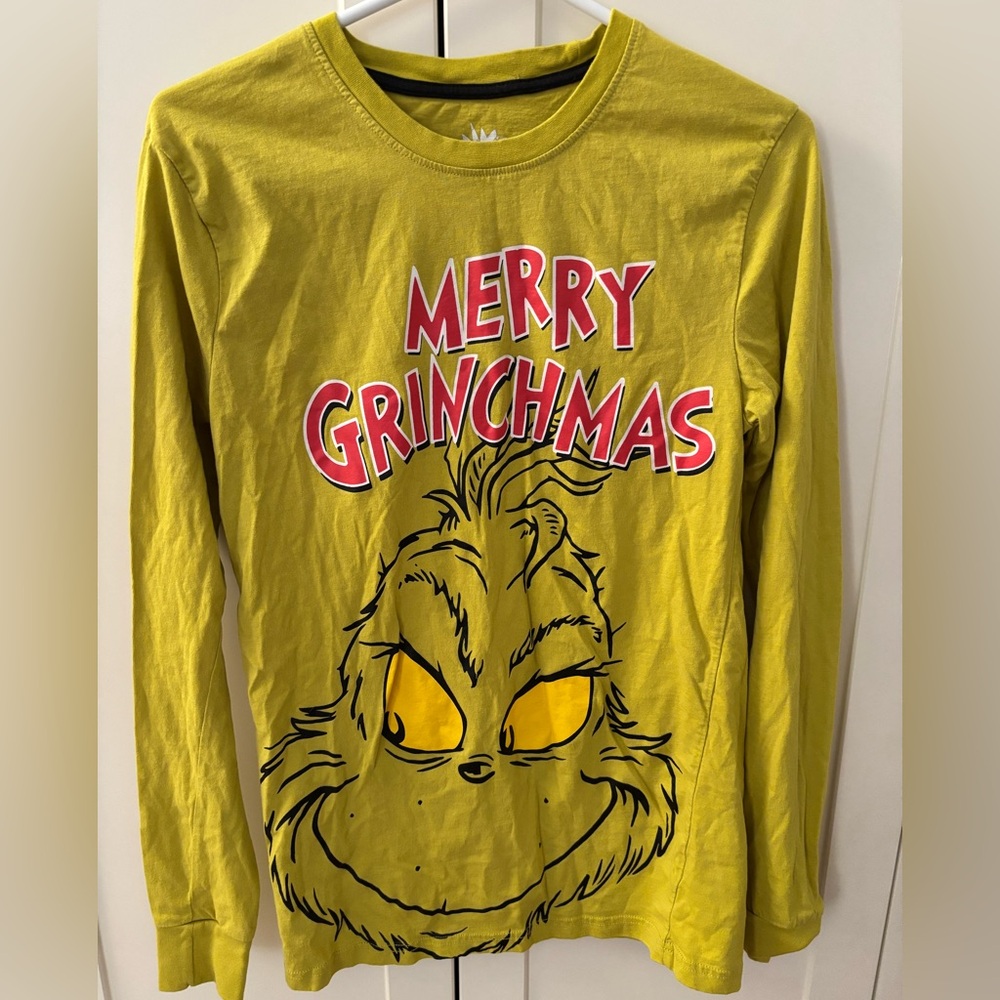 Dr. Seuss Merry Grinchmas Long Sleeve Shirt - Yellow